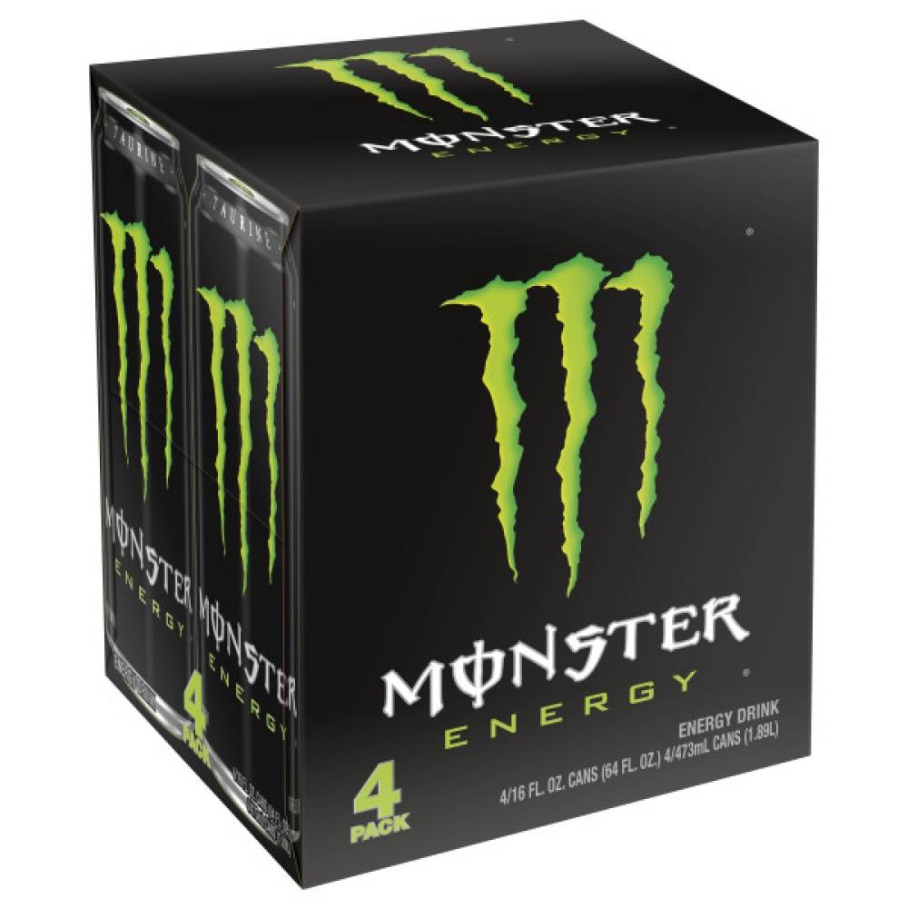 Monster Energy Original Energy Drink (4 x 16 fl oz)