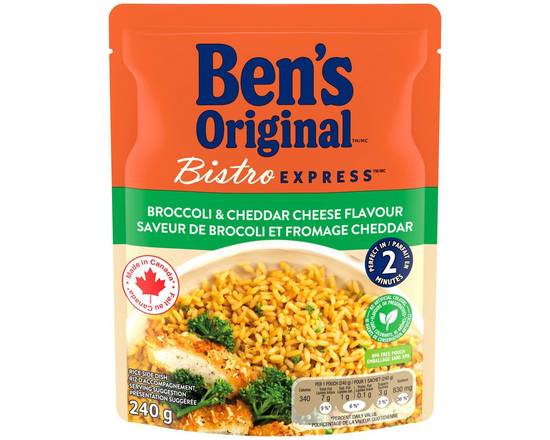 Ben's Original · Saveur De Broccoli Et Formage Cheddar Bistro Express De Marque Ben'S Original (150 g) - Bistro Express broccoli & cheddar flavour rice (240 g)