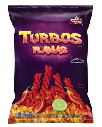 Sabritas Turbos Flamas Flavored Corn Snacks 4 oz