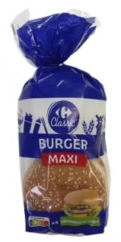 Pan de burger maxi Classic´ Carrefour 4 ud.