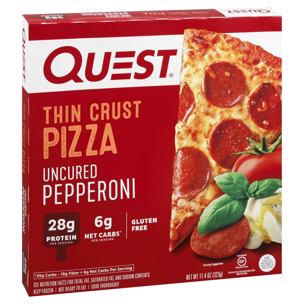 Quest Thin Crust Uncured Pepperoni Pizza (11.4 oz)