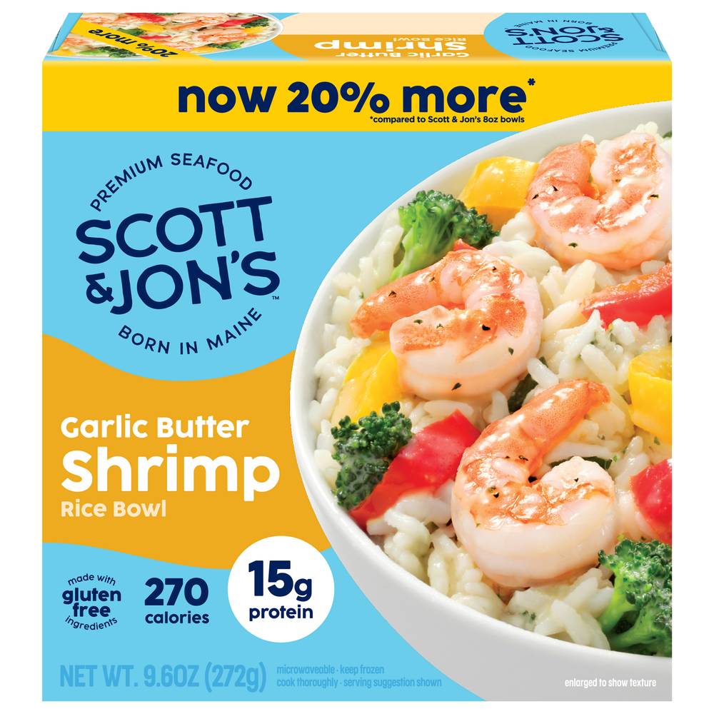 Scott & Jons Gluten Free Garlic Butter Shrimp Rice Bowl (8 oz)