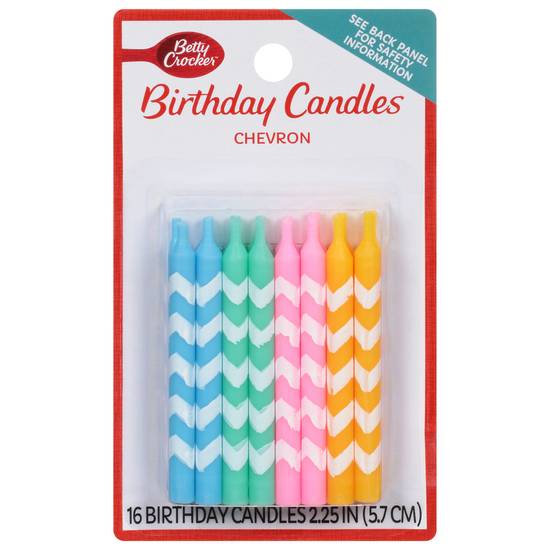 Betty Crocker Chevron Birthday Candles (5.7 cm.)