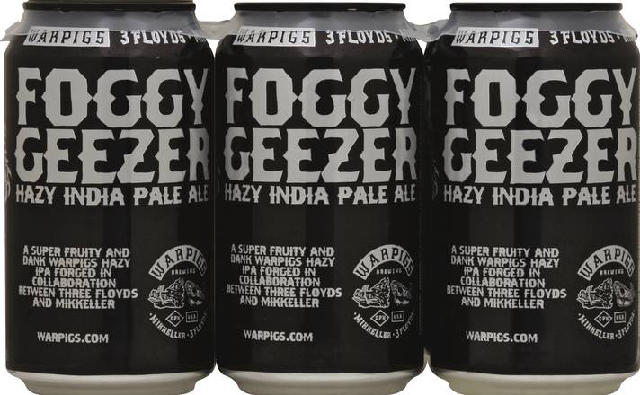 Warpigs Brewing Foggy Geezer Hazy Ipa Beer (6ct, 12 fl oz)