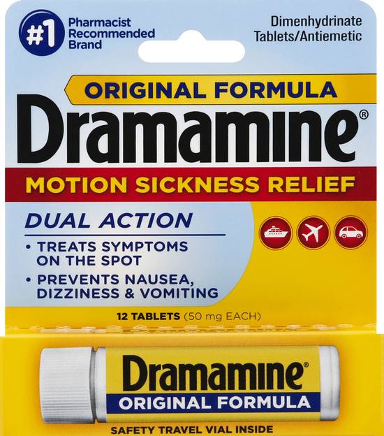 Dramamine Dual Action Motion Sickness Relief Tablets