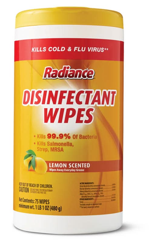 Radiance Disinfectant Wipes, Lemon (75 ct)