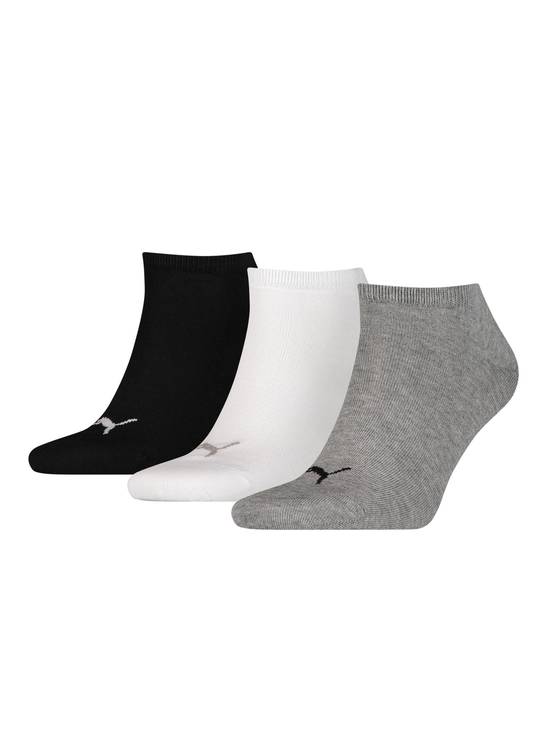Bipack calcetines puma blancos altos logo negro