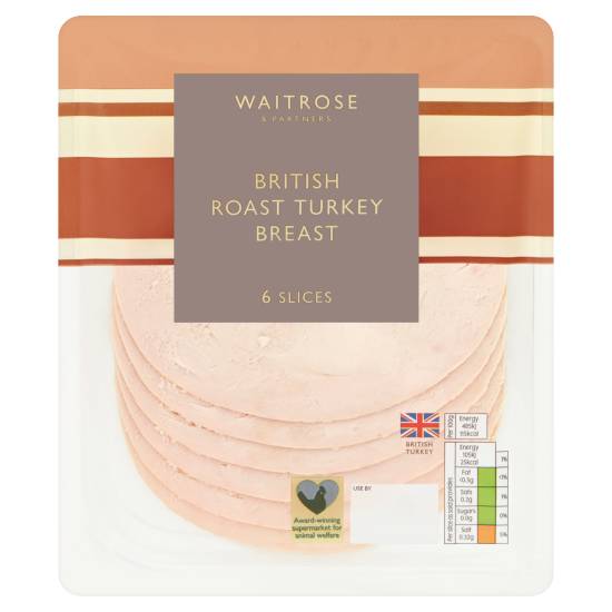 Waitrose British Roast Turkey Breast Slices (6 ct)