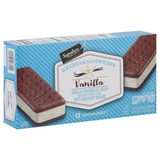 Signature Select Vanilla Ice Cream Sandwiches