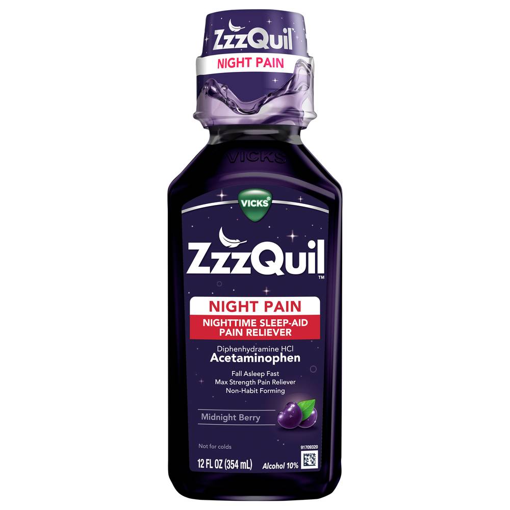 Vicks Zzzquil Midnight Berry Night Pain (12.5 oz)