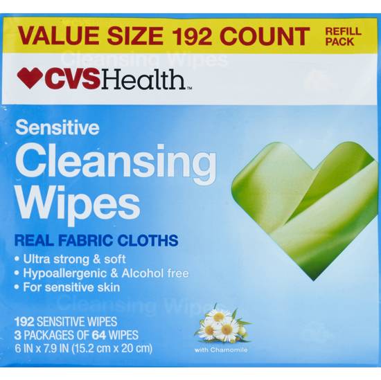 CVS Health Cleansing Wipes Refill Pack, 3 Pack, 64CT