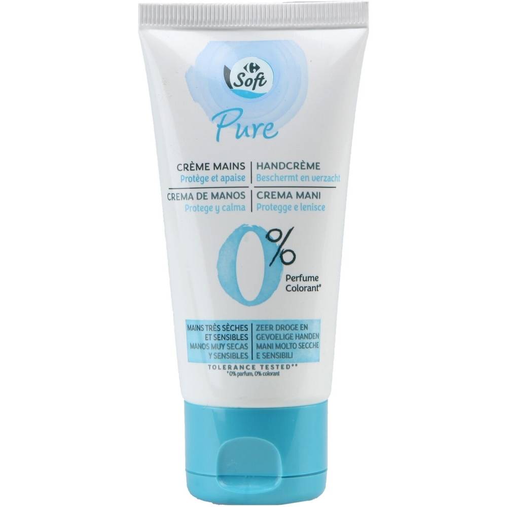 Carrefour Soft - Crème mains pure (50ml)