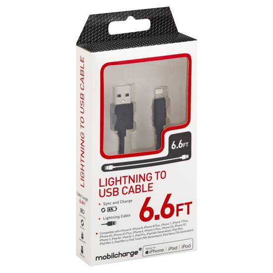 Mobilcharge 6.6 ft Lightning To Usb Cable (1 ct)