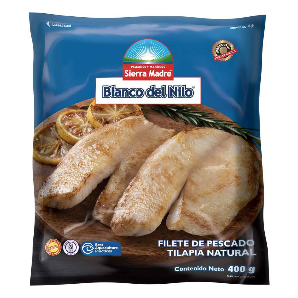 Sierra madre filete de pescado natural blanco