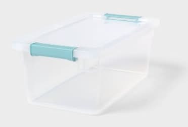 Brightroom Clear Storage Bin With Latches 7 Qt