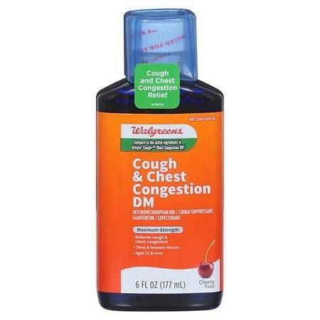 Walgreens Maximum Strength Cough & Chest Congestion Dm Cherry Syrup