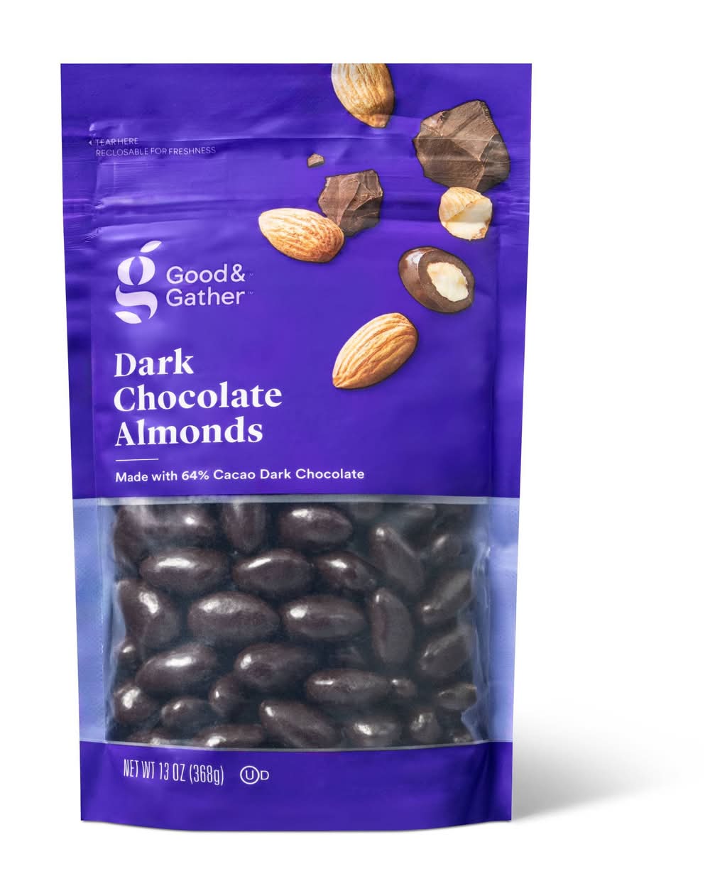 Good & Gather Dipped & Coated Almonds, Dark Chocolate (13 oz)