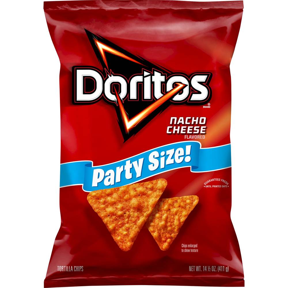 Doritos Party Size Tortilla Chips (nacho cheese)