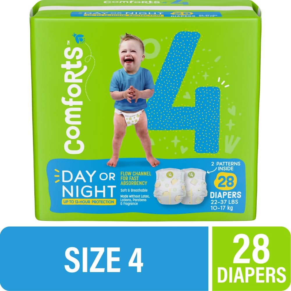 Comforts Jumbo Baby Diapers (28 ct)
