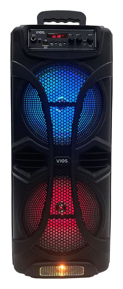 Vios · Bafle portátil recargable doble, 8"