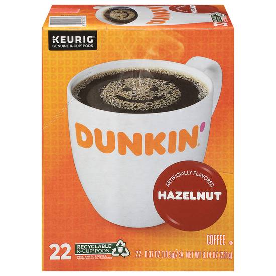 Dunkin' Donuts Donuts Hazelnut K-Cup Coffee Pod (22 ct , 0.37 oz)