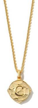 Kendra Scott Initial C Pendant Necklace, 19 in, Gold