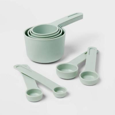 Room Essentials Measuring Cup Set, Mint Green (8 ct)