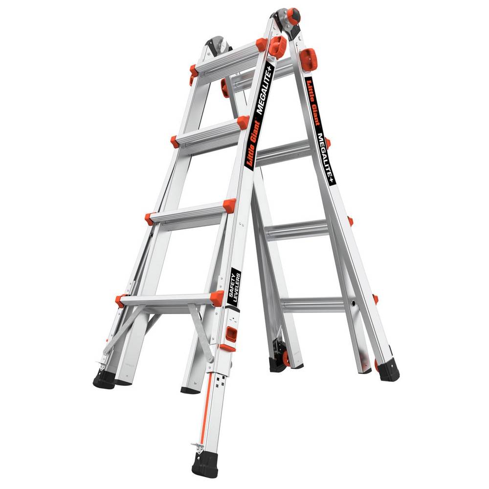 Little Giant Ladder Systems Megalite Reach Ladder With Leg Levelers