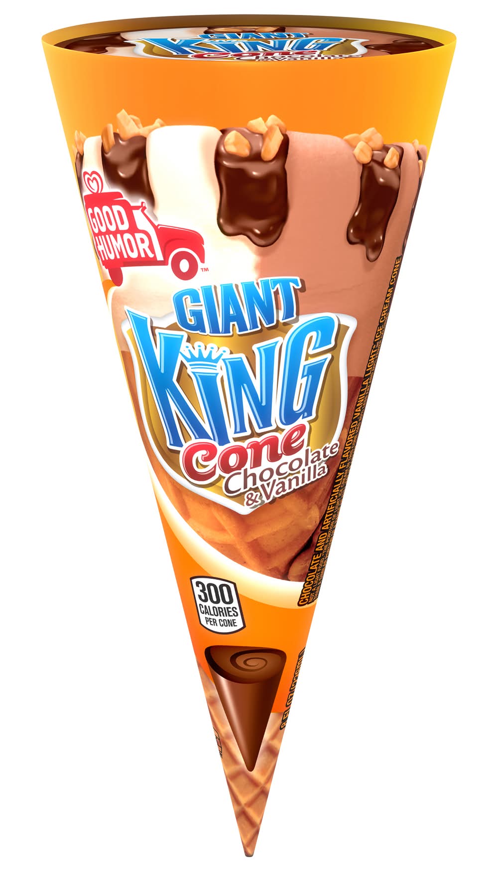 Good Humor Giant King Ice Cream Cone, Chocolate & Vanilla (8 fl oz)