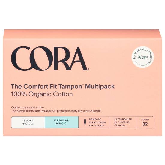 Cora Organic Cotton Tampons (32 ct)