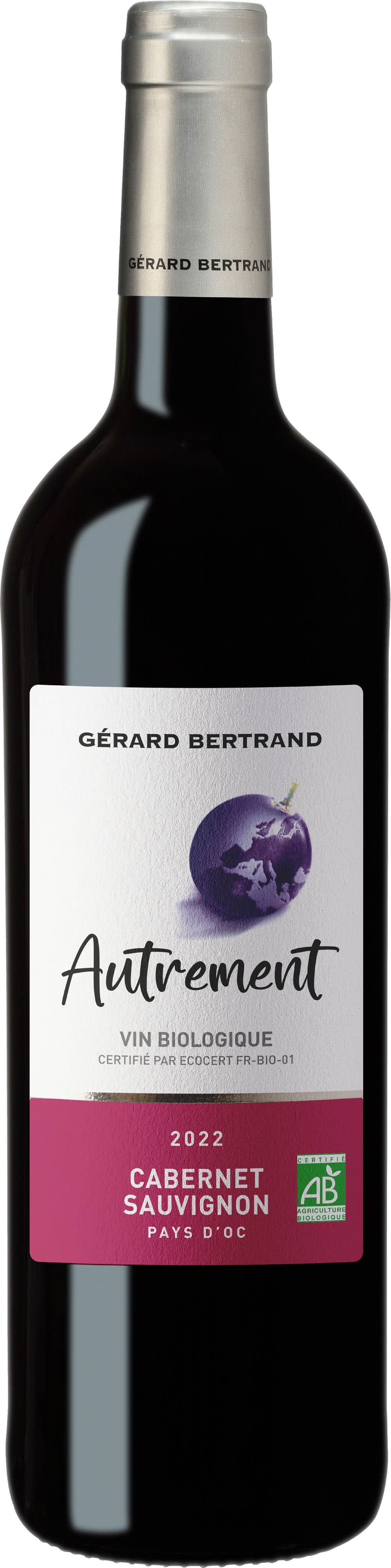 Gérard Bertrand - Vin rouge igp pays-d'oc cabernet-sauvignon bio autrement (750ml)
