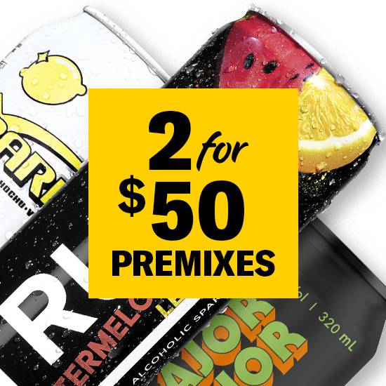 Any 2 Premix Packs for $50