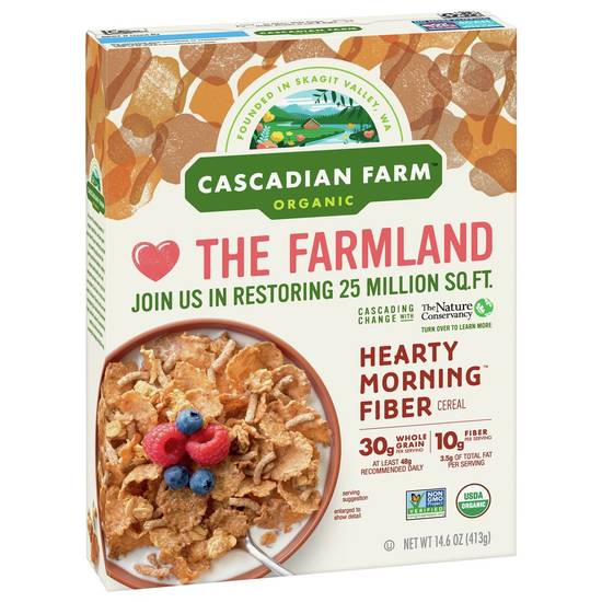 Organic Hearty Morning Fiber Cereal Cascadian Farm 14.6 oz