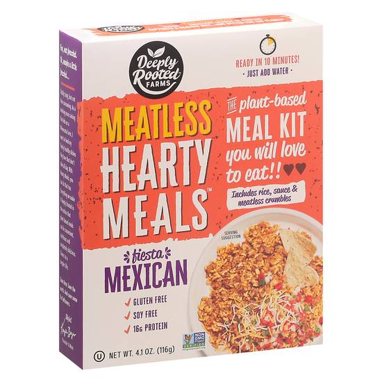 Deeply Rooted Farms Meatless Hearty Meals Fiesta Mexican Kit