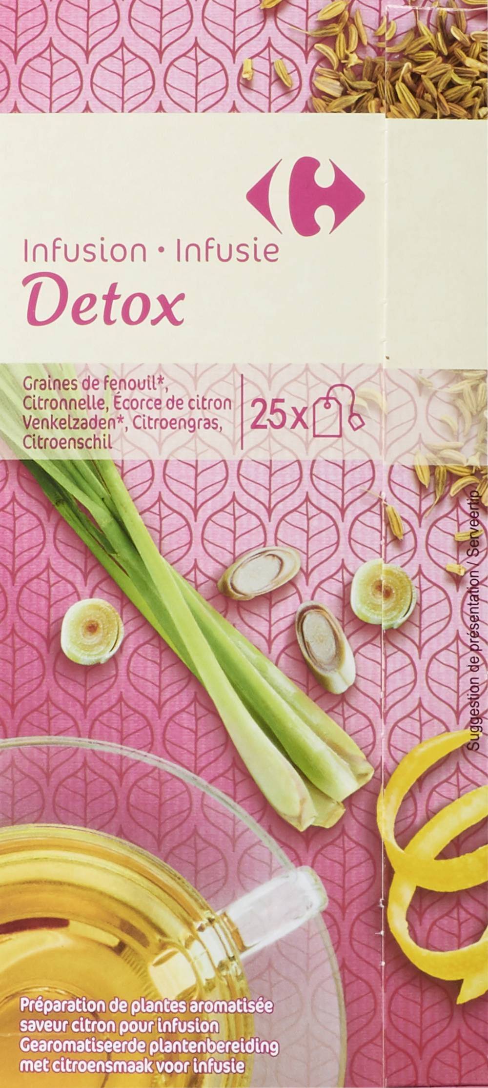 Carrefour - Infusion detox (25 pièces, 40 g)