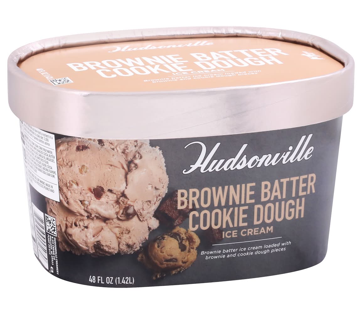 Hudsonville Brownie Batter Cookie Dough Ice Cream (48 fl oz)