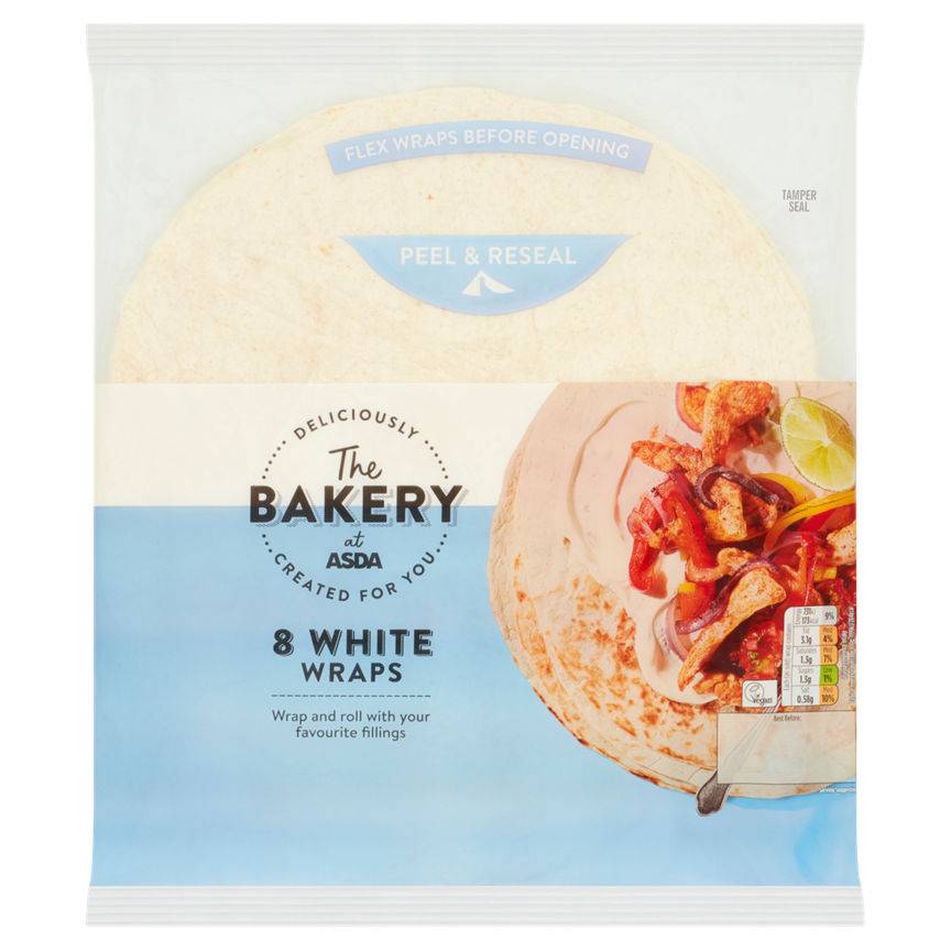 ASDA White Wraps 8pk