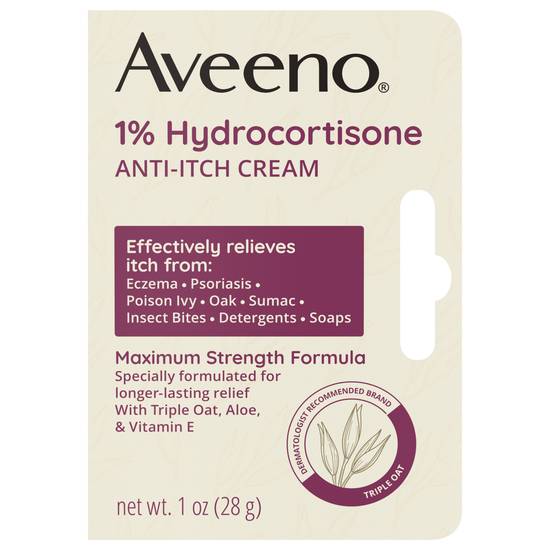 Aveeno Maximum Strength Formula Anti-Itch Cream
