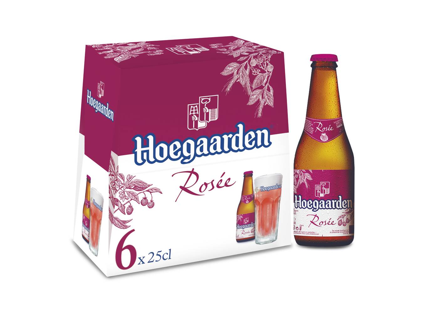 Hoegaarden - Bière blanche rosée (6 x 250ml)