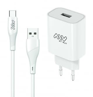 Cargador con Cable USBC Myway MYWEPAK0002 15W - Blanco