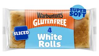 Warburtons Gluten Free 4 Super Soft Sliced Square Rolls