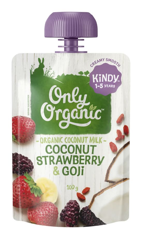 Only Organic Coconut Strawberry and Goji 1-5 Y Baby Food (100g)