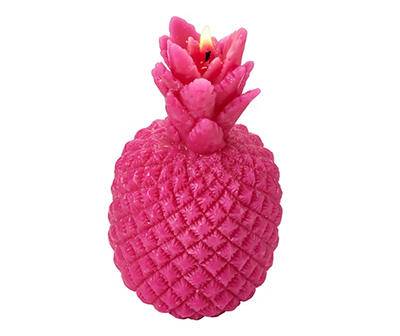 Pink Pineapple Novelty Candle, (4")