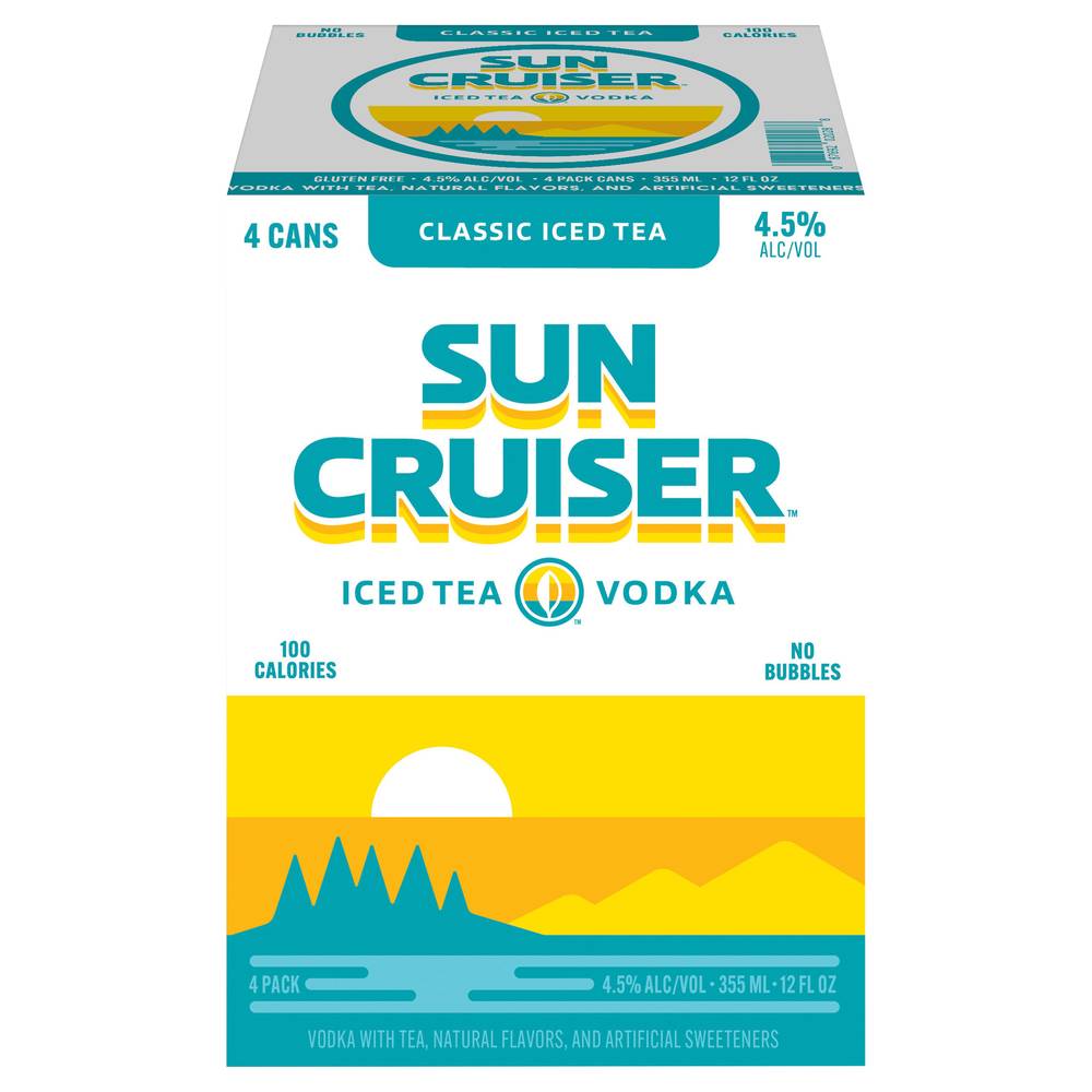 Sun Cruiser Classic Iced Tea Vodka (4 pack, 12 fl oz)