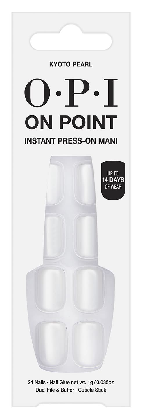 OPI On Point Instant Press-On Nail Set, Kyoto Pearl (0.04 oz, 24 ct)