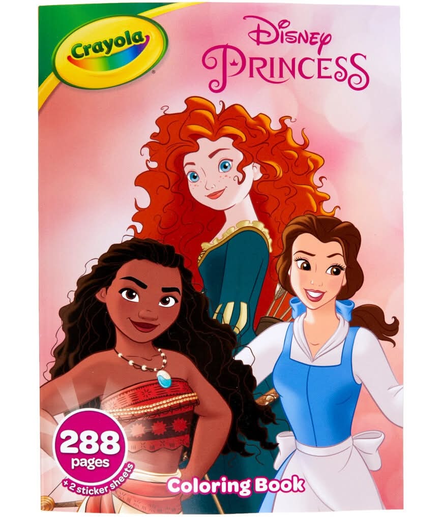 Crayola 288Pg Disney Princess Coloring Book With Sticker Sheets
