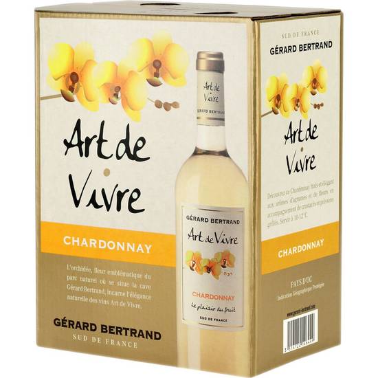 Vin blanc chardonnay Art de vivre 3l