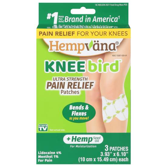Hempvana Knee Bird Ultra Strength Pain Relief Patches
