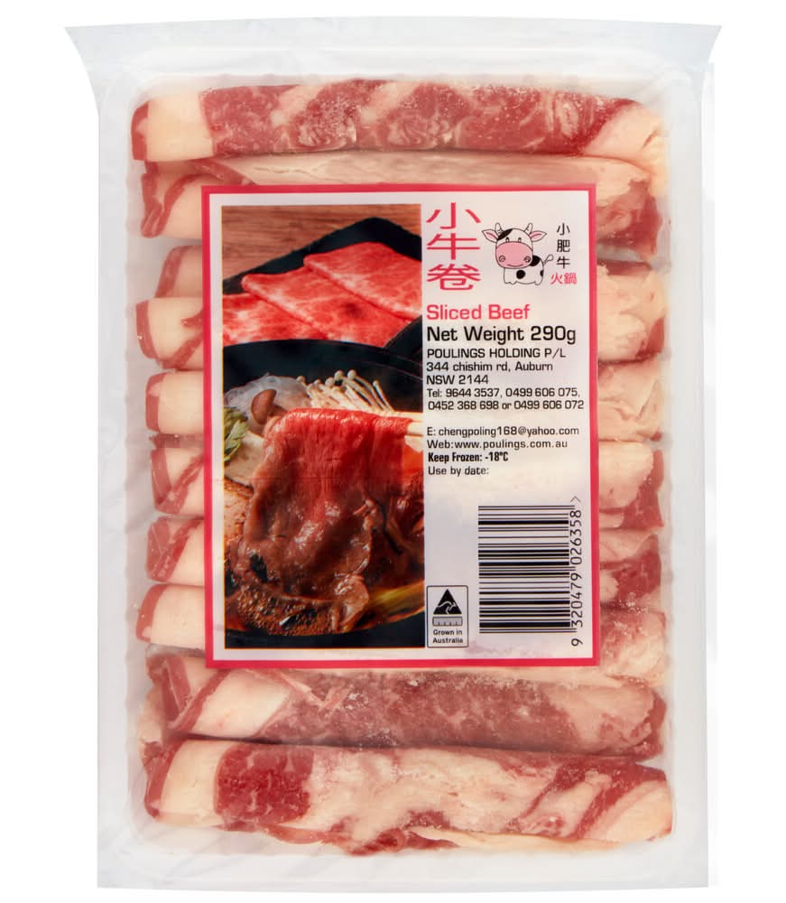 Poulings Holding Sliced Beef (290g)