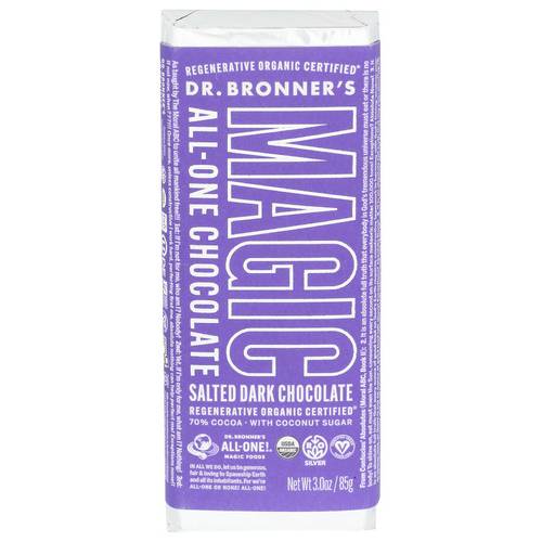 Dr. Bronner's Organic Salted Dark Chocolate Bar